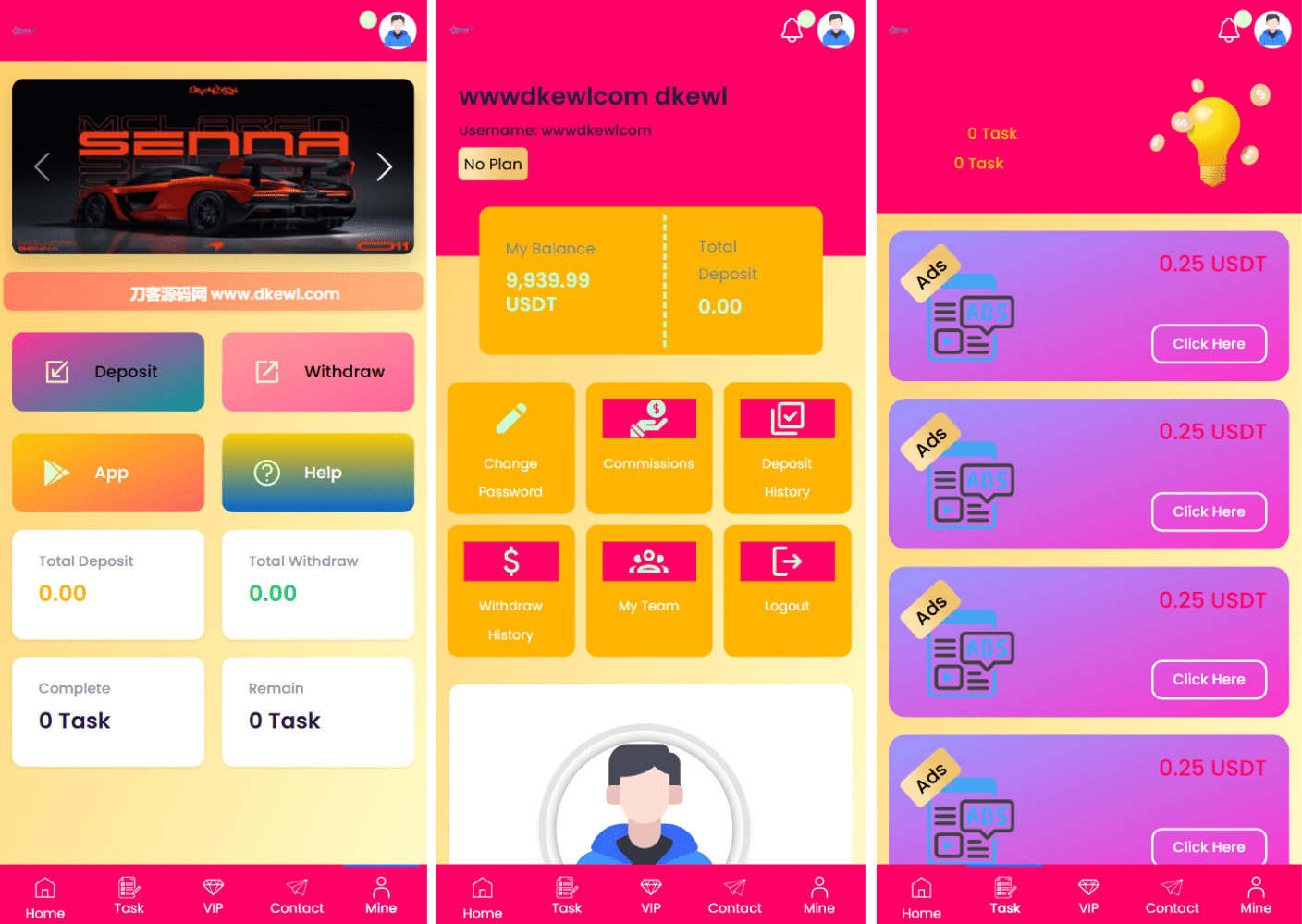 SENNA海外广告奖励投资理财源码/附详细教程-知识星球