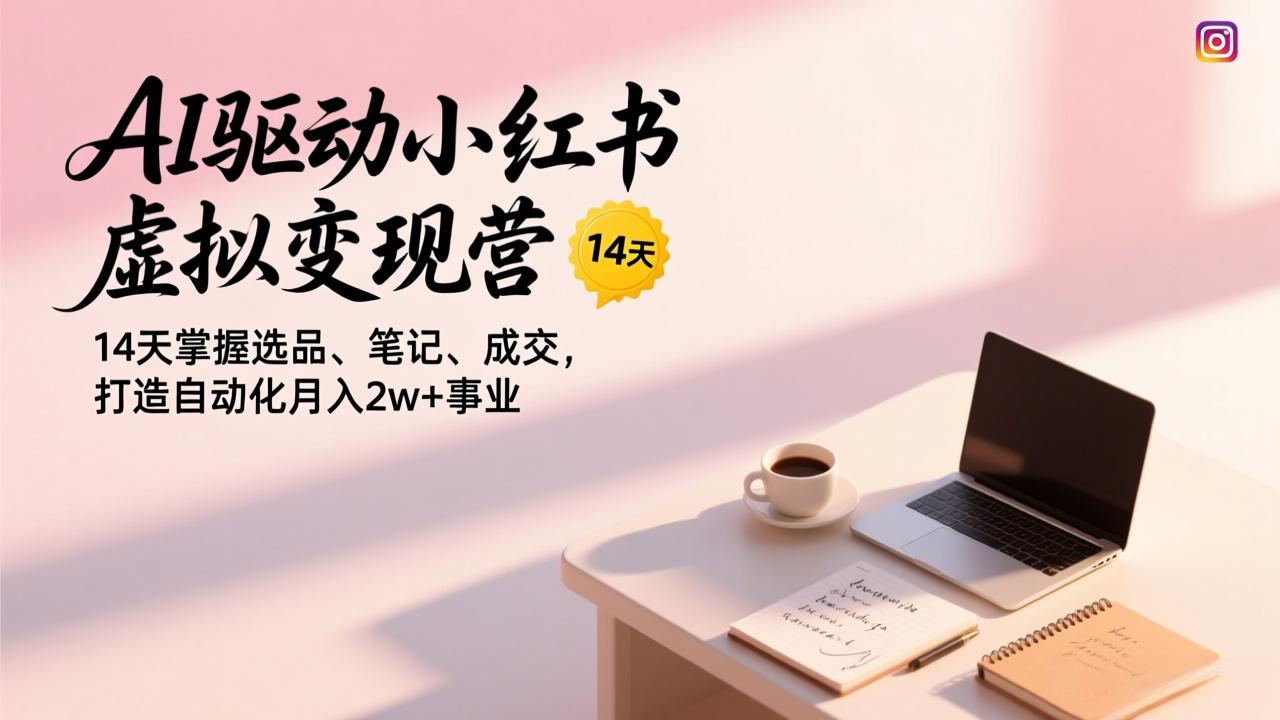 AI驱动小红书虚拟变现营，14天掌握选品、笔记、成交，打造自动化月入2w+事业-知识星球