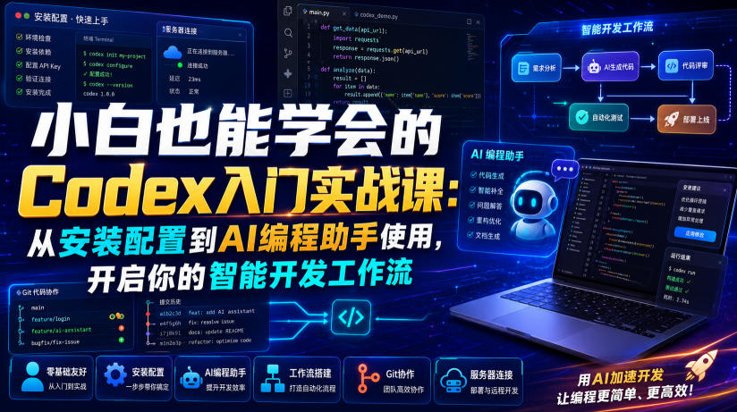小白也能学会的Codex入门实战课：从安装配置到AI编程助手使用，开启你的智能开发工作流-知识星球