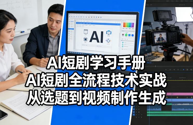 AI短剧学习手册，AI短剧全流程技术实战，从选题到视频制作生成-知识星球