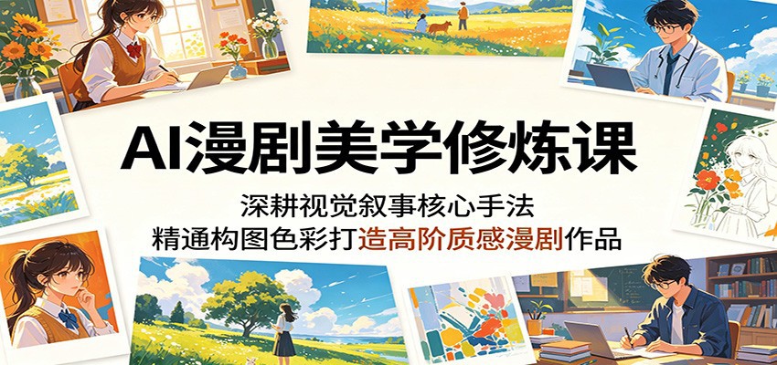 AI漫剧美学修炼课：深耕视觉叙事核心手法，精通构图色彩打造高阶质感漫剧作品-知识星球
