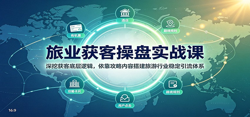 旅业获客操盘实战课：深挖获客底层逻辑，依靠攻略内容搭建旅游行业稳定引流体系-知识星球