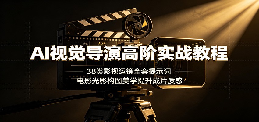 AI视觉导演高阶实战教程：38类影视运镜全套提示词，电影光影构图美学提升成片质感-知识星球