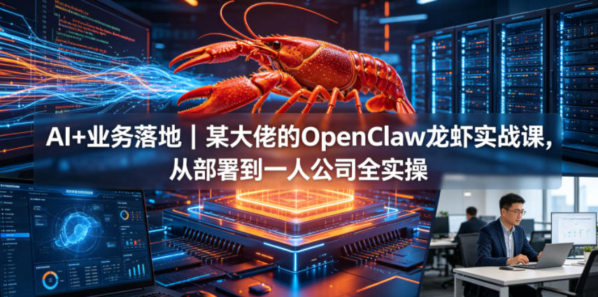 AI+业务落地｜某大佬的OpenClaw小龙虾实战课，从部署到一人公司全实操-知识星球