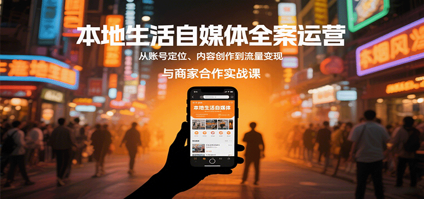 本地生活自媒体全案运营，从账号定位、内容创作到流量变现与商家合作实战课-知识星球