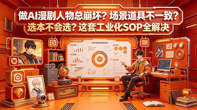 做AI漫剧人物总崩坏？场景道具不一致？选本不会选？这套工业化SOP全解决 (更新-知识星球