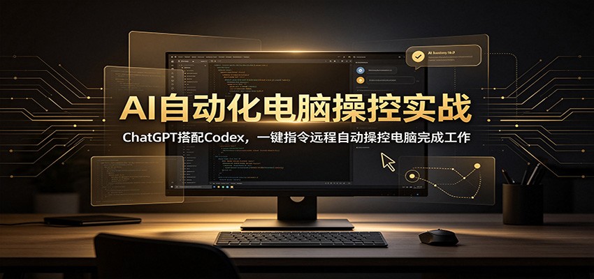 AI自动化电脑操控实战：ChatGPT搭配Codex，一键指令远程自动操控电脑完成工作-知识星球