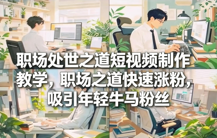 职场处世之道短视频制作教学,职场之道快速涨粉,吸引年轻牛马粉丝-知识星球