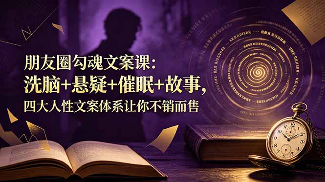 朋友圈勾魂文案课：洗脑+悬疑+催眠+故事，四大人性文案体系让你不销而售-知识星球
