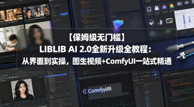 【保姆级无门槛】LIBLIB AI 2.0全新升级全教程：从界面到实操，图生视频+ComfyUI一站式精通-知识星球