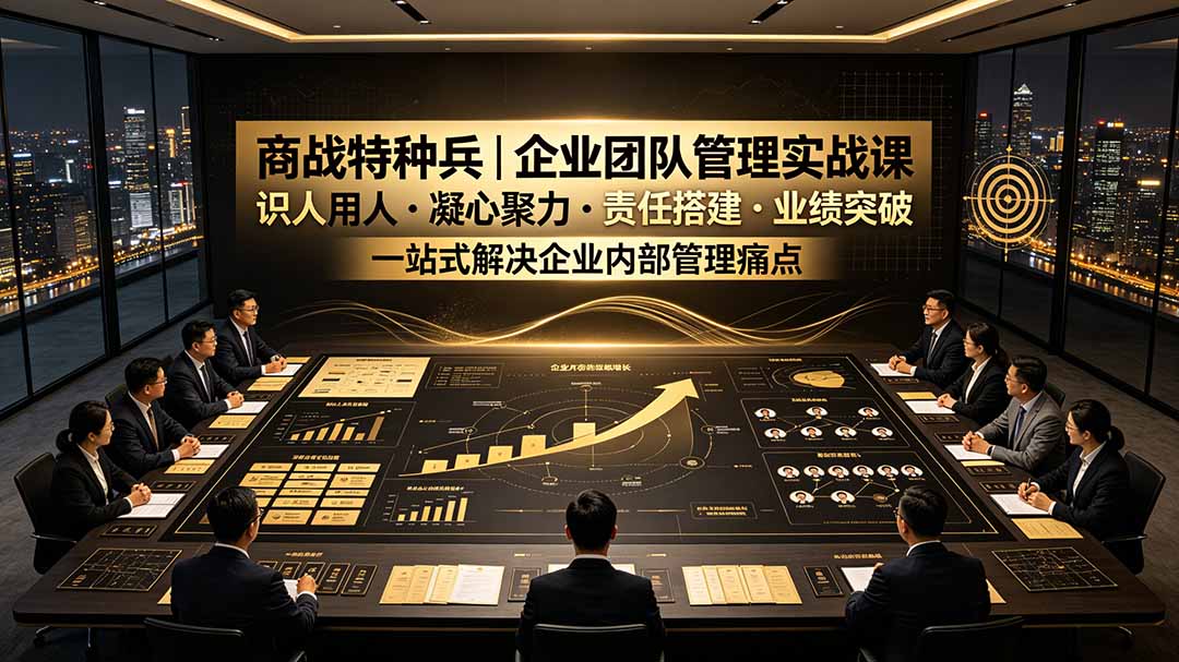 商战特种兵｜企业团队管理实战课：识人用人｜凝心聚力｜责任搭建｜业绩突破，一站式解决企业内部管理痛点-知识星球