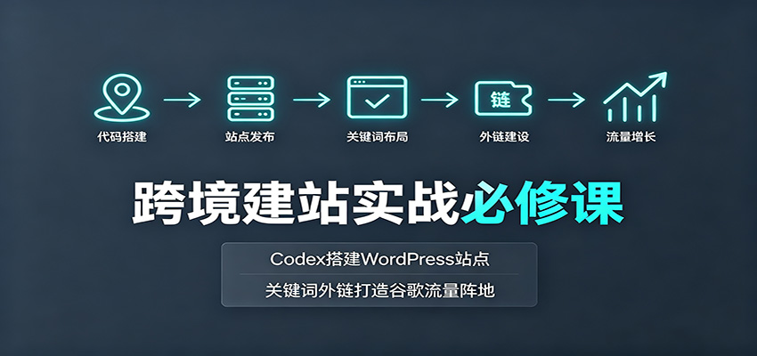 跨境建站实战必修课：Codex搭建WordPress站点，关键词外链打造谷歌流量阵地-知识星球
