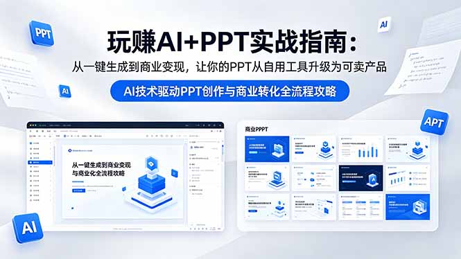 玩赚AI+PPT实战指南-更新5月13：从一键生成到商业变现，让你的PPT从自用工具升级为可卖产品-知识星球