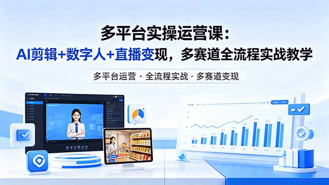 某团队多平台实操运营课-更新26年4月20：AI剪辑+数字人+直播变现，多赛道全流程实战教学-知识星球