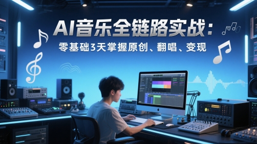 AI音乐全链路实战变现课：零基础3天掌握原创、翻唱、变现-知识星球