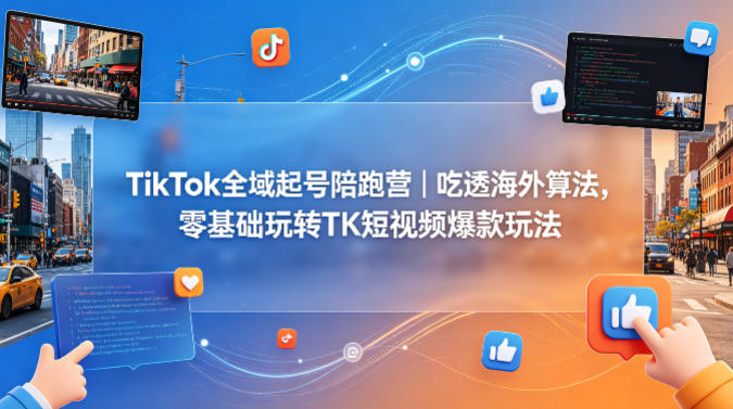TikTok全域起号陪跑营｜吃透海外算法，零基础玩转TK短视频爆款玩法-知识星球
