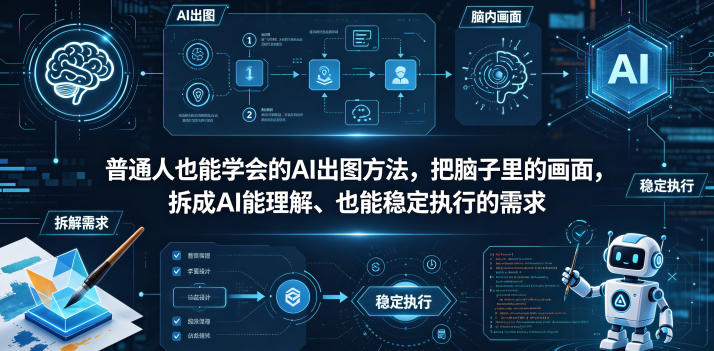 普通⼈也能学会的AI出图⽅法，把脑子里的画面，拆成AI能理解、也能稳定执行的需求【文档】-知识星球