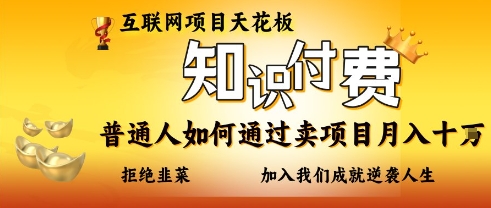 互联网项目天花板，知付付费项目，普通人如何通过卖项目月入十个，拒绝韭菜【揭秘】-小禾网创