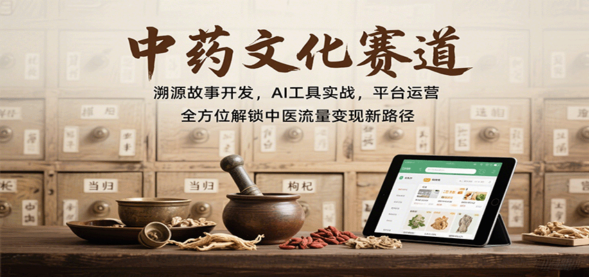 中药文化赛道：溯源故事开发，AI工具实战，平台运营，全方位解锁中医流量变现新路径-知识星球
