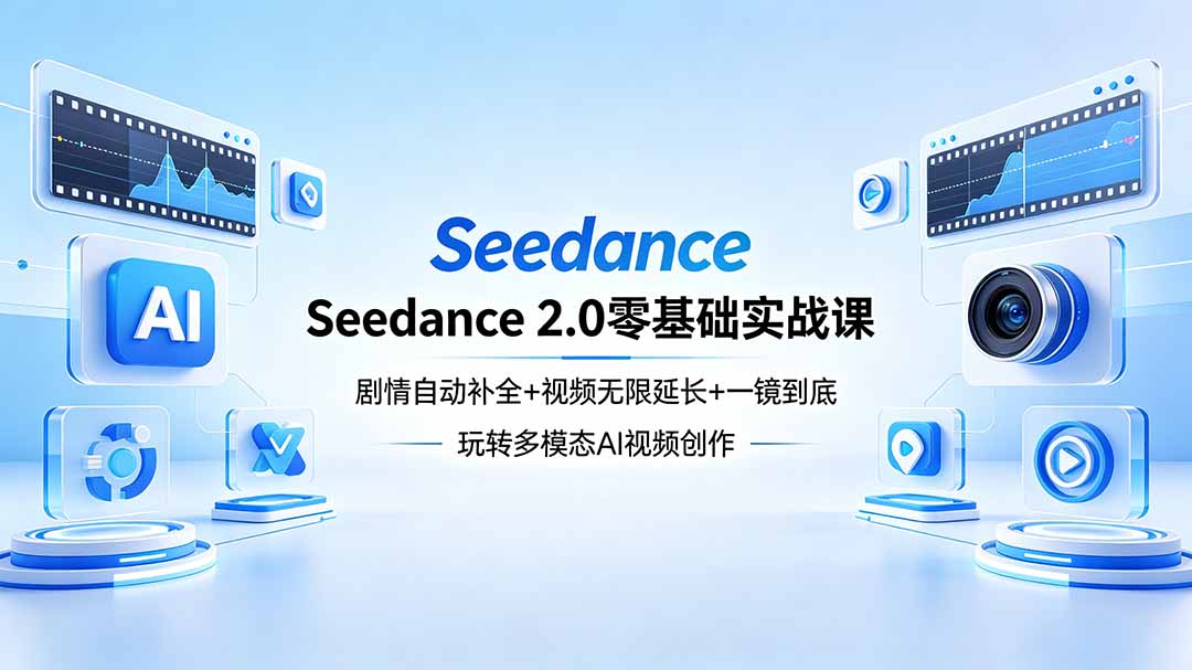 Seedance 2.0零基础实战课：剧情自动补全+视频无限延长+一镜到底：玩转多模态AI视频创作-知识星球