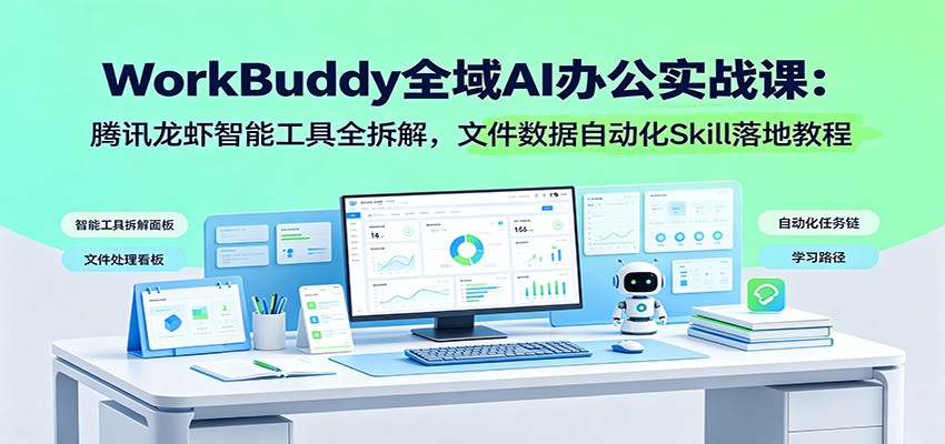WorkBuddy全域AI办公实战课：腾讯龙虾智能工具全拆解，文件数据自动化Skill落地教程-知识星球