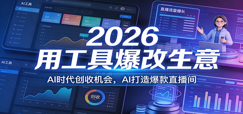 2026用工具爆改生意，AI时代创收机会，AI打造爆款直播间-知识星球