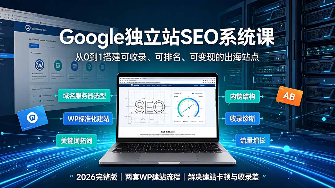 Google独立站SEO-7月系统课：出海基建×WordPress建站×AI内容生产×站内外优化×Search Console×AdSense变现-知识星球