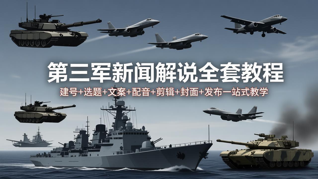 第三军迷新闻解说全套教程：建号+选题+文案+配音+剪辑+封面+发布一站式教学-知识星球