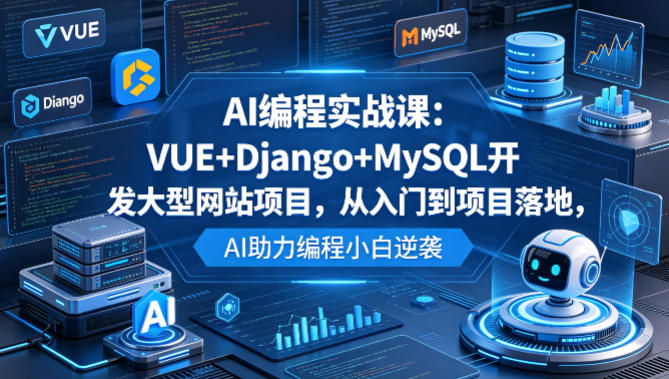 AI编程实战课：VUE+Django+MySQL开发大型网站项目，从入门到项目落地，AI助力编程小白逆袭-知识星球