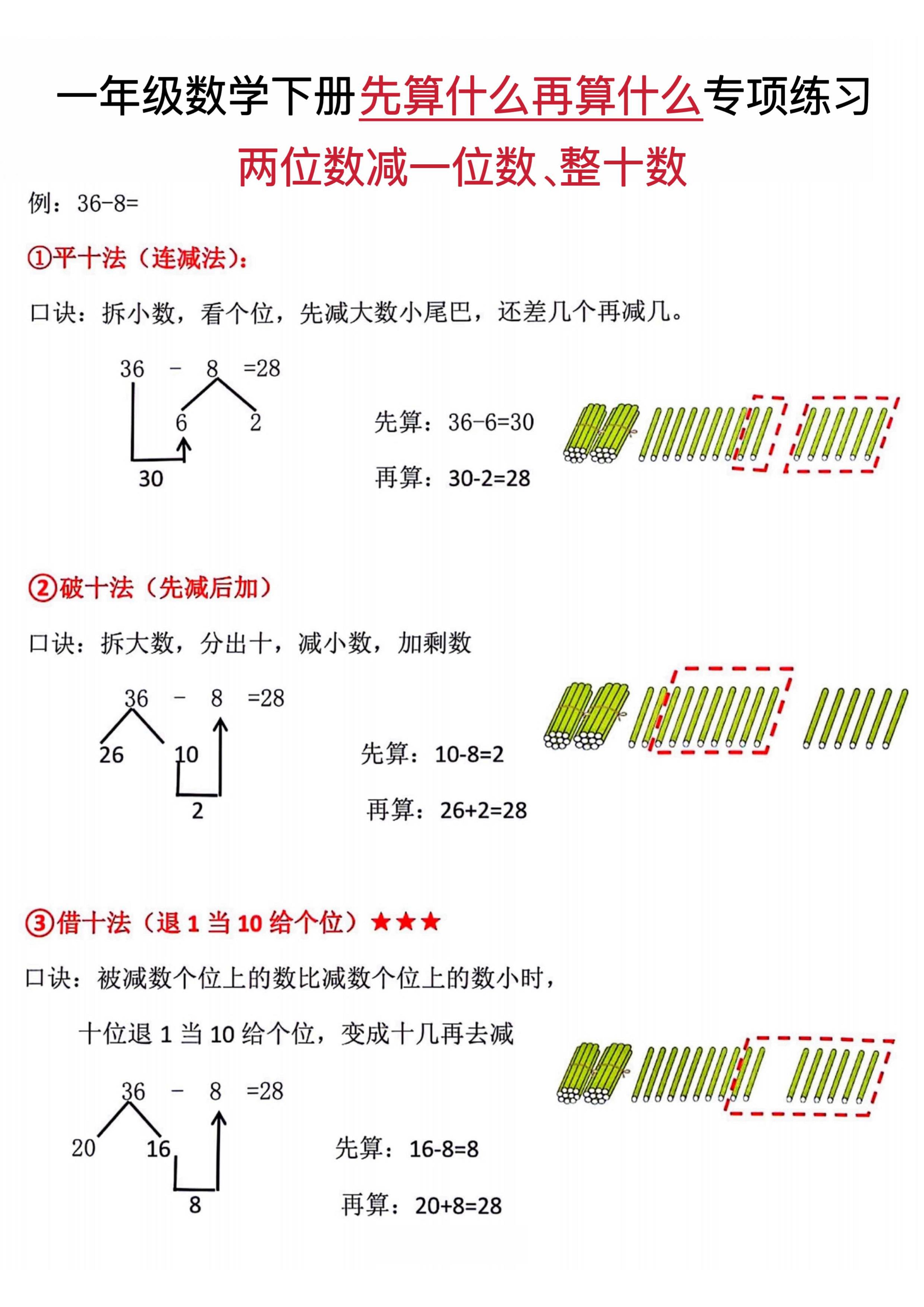 一下数学先算什么再算什么专项练习-小禾网创