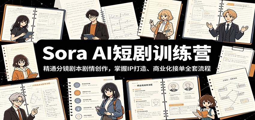 Sora AI短剧训练营：精通分镜剧本剧情创作，掌握IP打造、商业化接单全套流程-知识星球