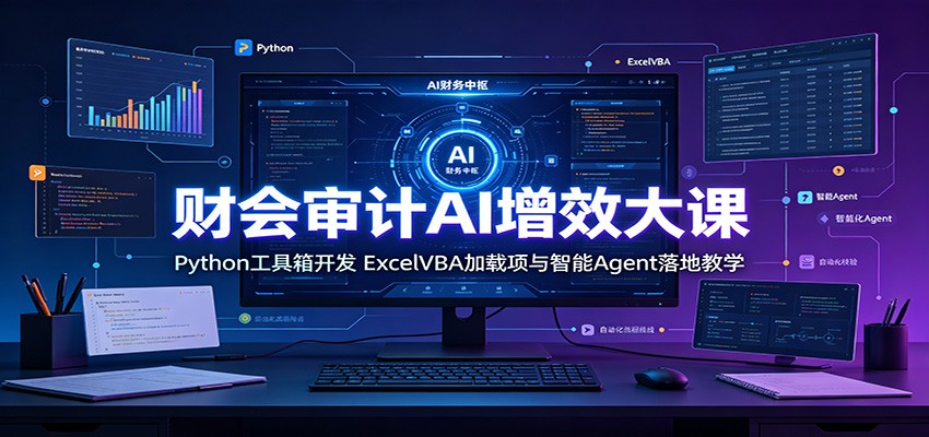 财会审计AI增效大课：Python工具箱开发，ExcelVBA加载项与智能Agent落地教学-知识星球