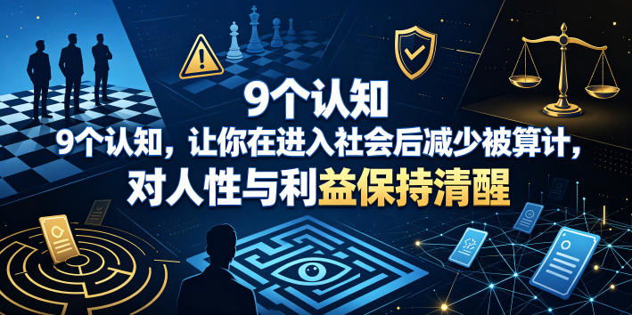 付费文章：9个认知，让你在进入社会后减少被算计，对人性与利益保持清醒-知识星球
