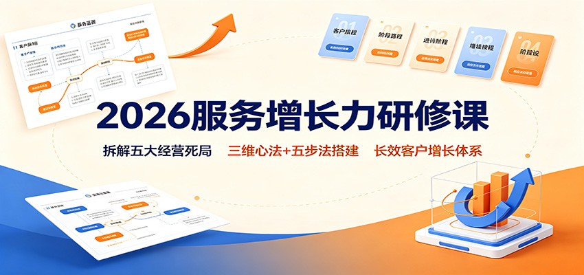 2026服务增长力研修课：拆解五大经营死局，三维心法+五步法搭建长效客户增长体系-知识星球