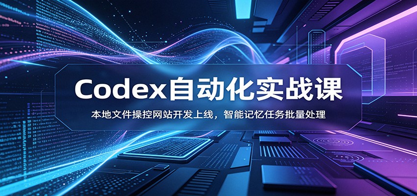 Codex自动化实战课：本地文件操控网站开发上线，智能记忆任务批量处理-知识星球