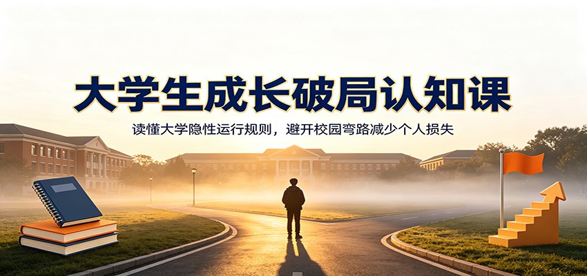 大学生成长破局认知课：读懂大学隐性运行规则，避开校园弯路减少个人损失-知识星球