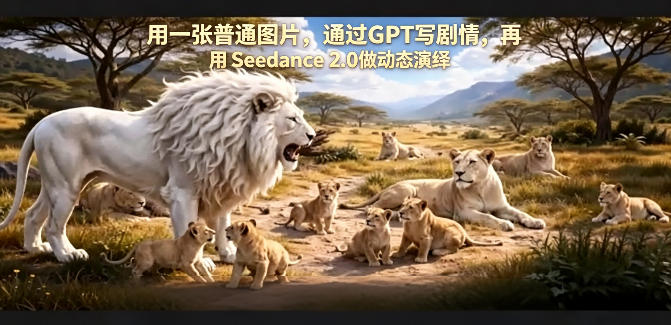 用一张普通图片，通过GPT写剧情，再用Seedance 2.0做动态演绎，居然能生成迪士尼风格搞笑动画-知识星球