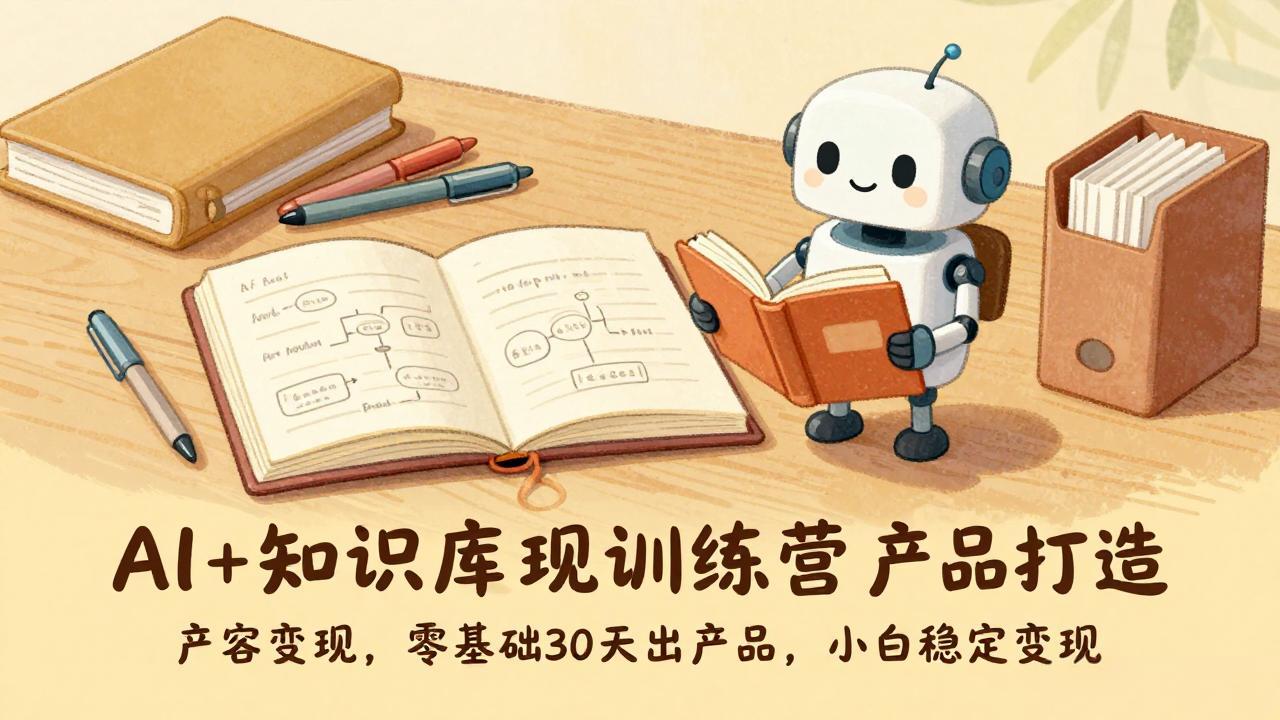 AI+知识库变现训练营，产品打造、内容创作、全平台变现，零基础30天出产品，小白稳定变现-知识星球
