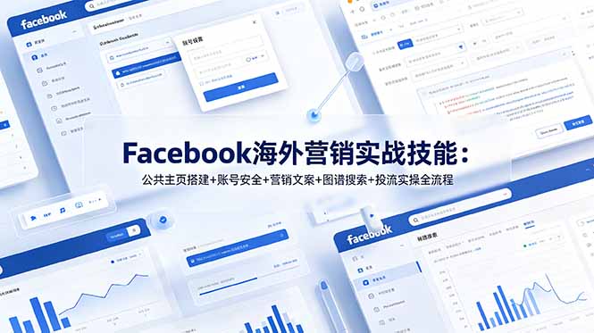Facebook海外营销实战技能：公共主页搭建+账号安全+营销文案+图谱搜索+投流实操全流程-知识星球