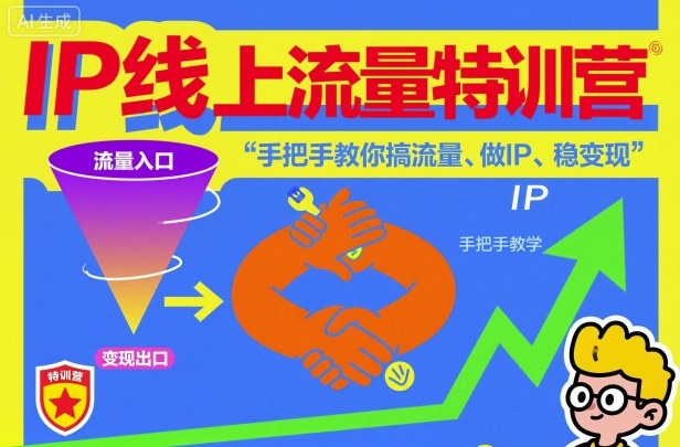 IP线上流量特训营,手把手教你搞流量、做IP、稳变现-知识星球