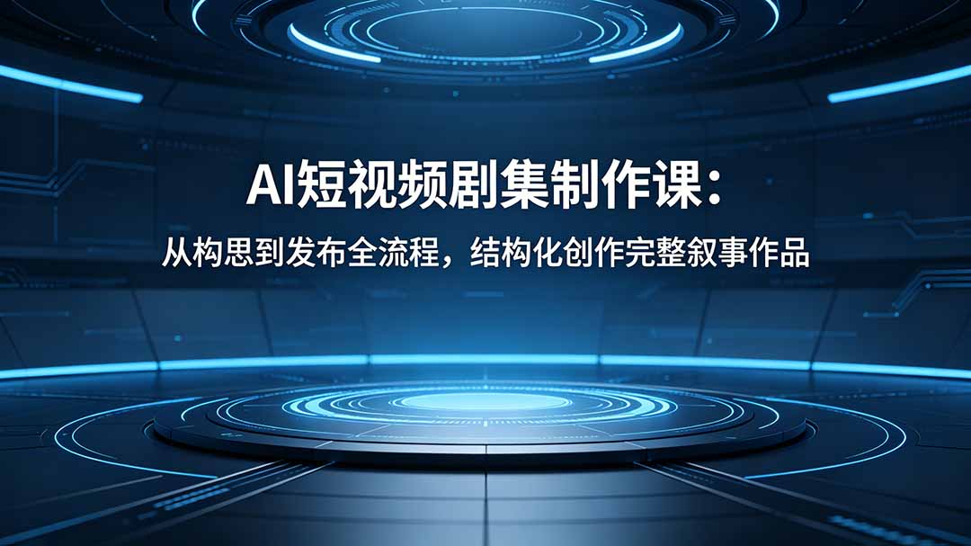 AI短视频剧集制作课：从构思到发布全流程，结构化创作完整叙事作品-知识星球