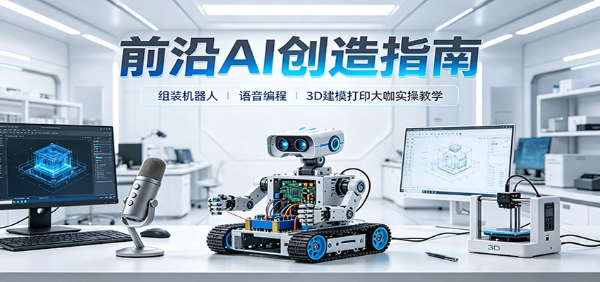 前沿AI创造指南：组装机器人、语音编程、3D建模打印大咖实操教学-知识星球