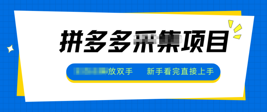 拼多多电商采集，一小时50+，操作简单，零投资-知识星球