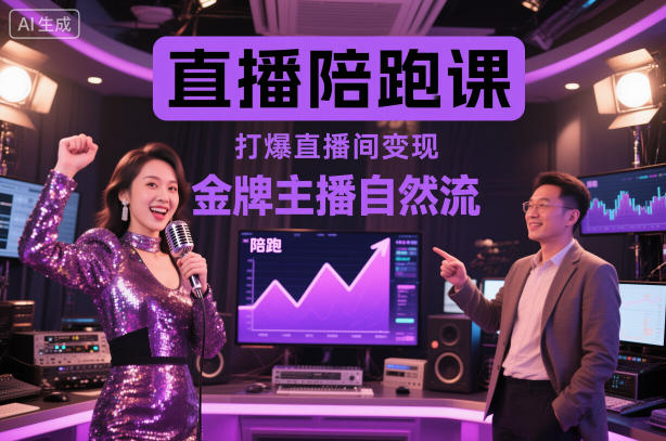 直播陪跑课，金牌主播自然流打爆直播间，复制高变现玩法-知识星球