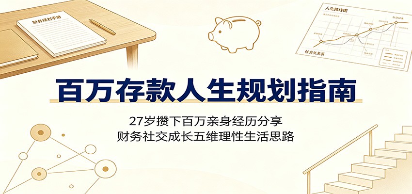 百万存款人生规划指南：27岁攒下百万亲身经历分享，财务社交成长五维理性生活思路-知识星球