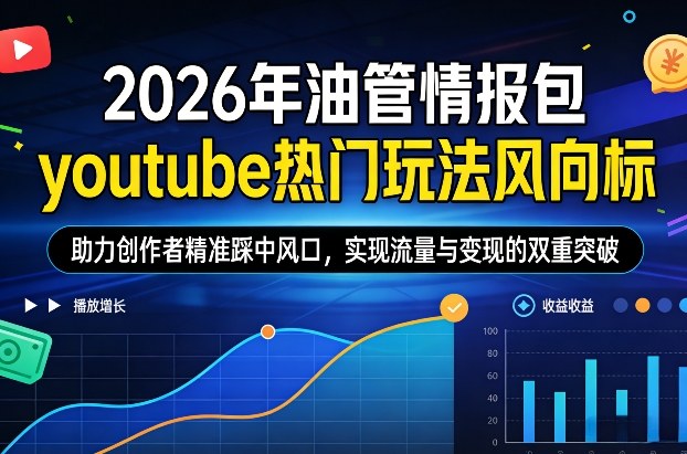 2026年油管情报包，youtube热门玩法风向标，助力创作者精准踩中风口，实现流量与变现的双重突破(更新)-知识星球