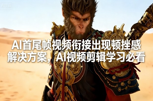 AI首尾帧视频衔接出现顿挫感解决方案，AI视频剪辑学习必看-知识星球