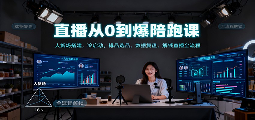 直播从0到爆陪跑课：人货场搭建，冷启动，排品选品，数据复盘，解锁直播全流程-知识星球