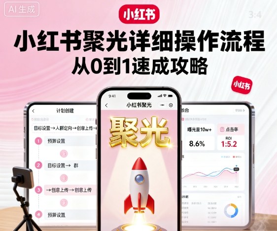 小红书聚光详细操作流程，小红书聚光从0到1速成攻略-知识星球