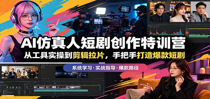AI仿真人短剧创作特训营：从工具实操到剪辑拉片，手把手打造爆款短剧-知识星球